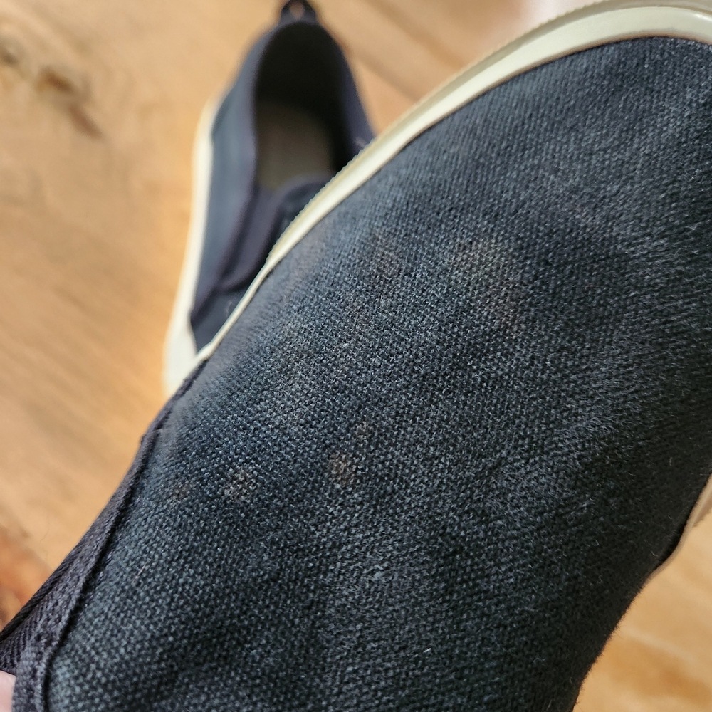 Everlane Black Canvas Slip-On Shoes Organic Womens Size 7 Mens 5.5 Unisex - Picture 10 of 10